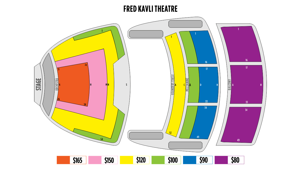 Fred Kavli Seating Chart