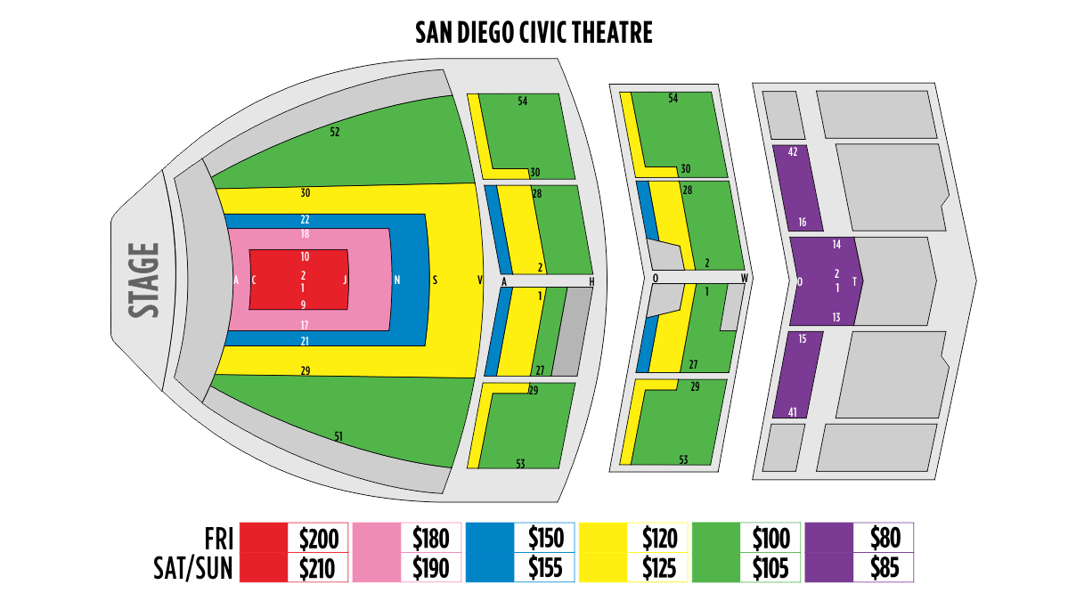 San Diego Civic Seating Chart