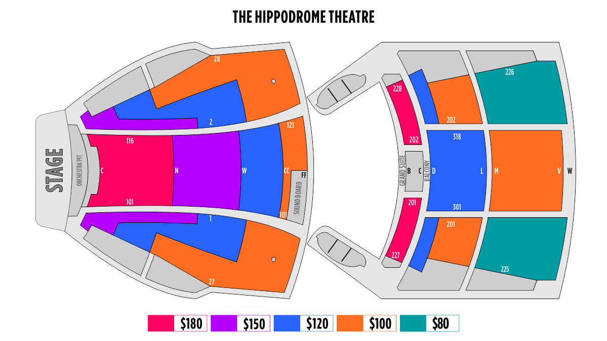 Hippodrome Theatre Seating Chart