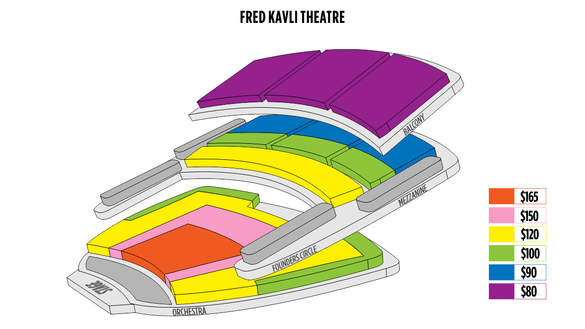 Thousand Oaks Fred Kavli Theatre Seating Chart