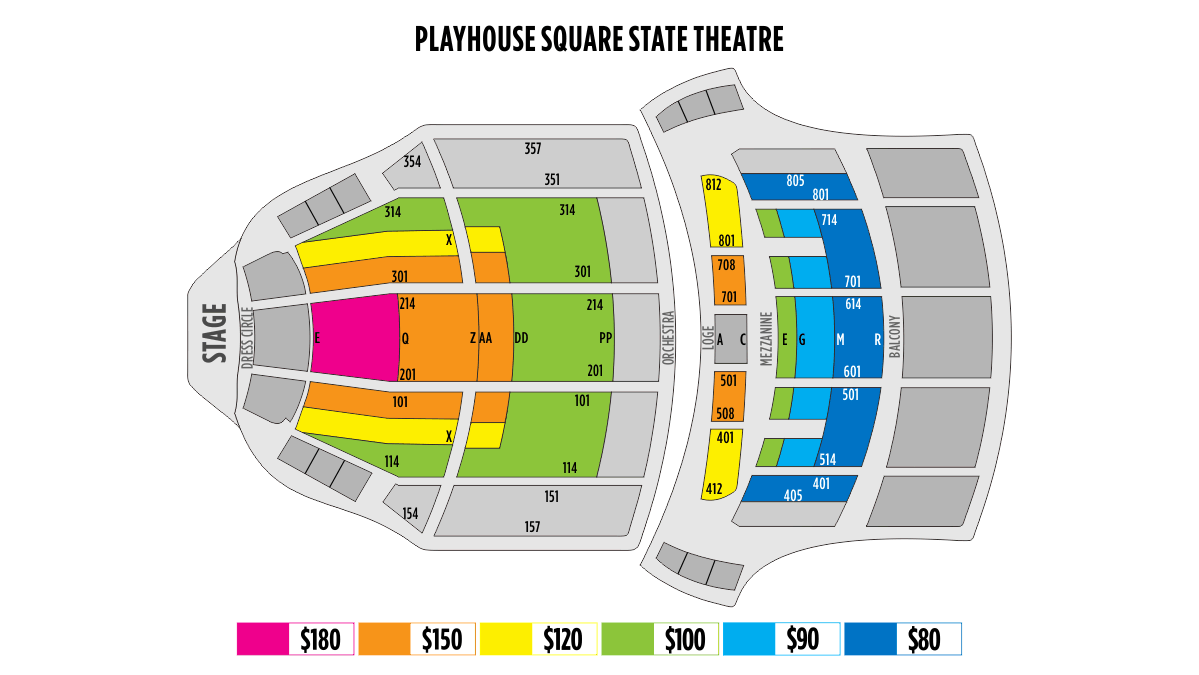 Cleveland Playhouse Square State Theater Seating Chart