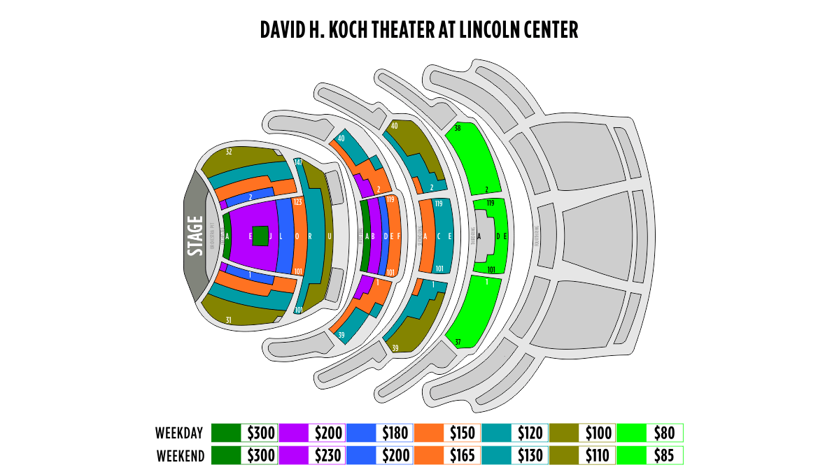 Koch Theater Seating Chart