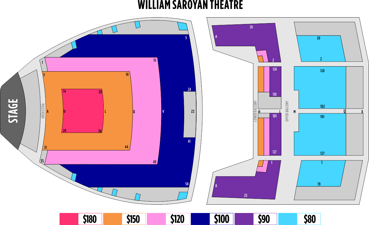 William Saroyan Theater Seating Chart