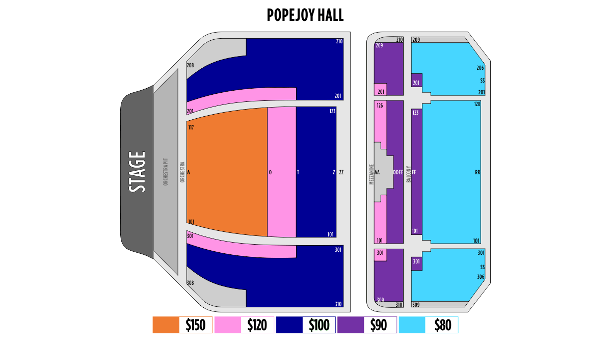 Popejoy Hall Seating Chart