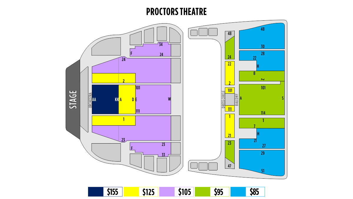 Proctors Theater Seating Chart Schenectady